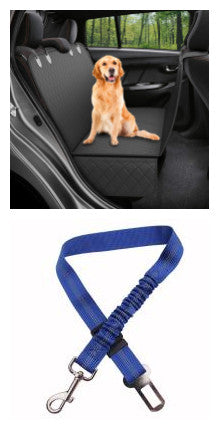 Dog Car Seat Cover Mesh Hammock with Zipper & Storage Pocket