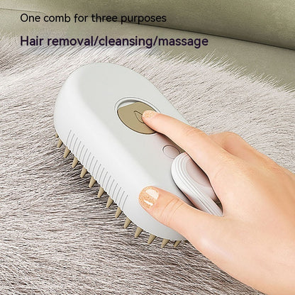 3-in-1 Steam Pet Brush – Removes Loose Hair Instantly