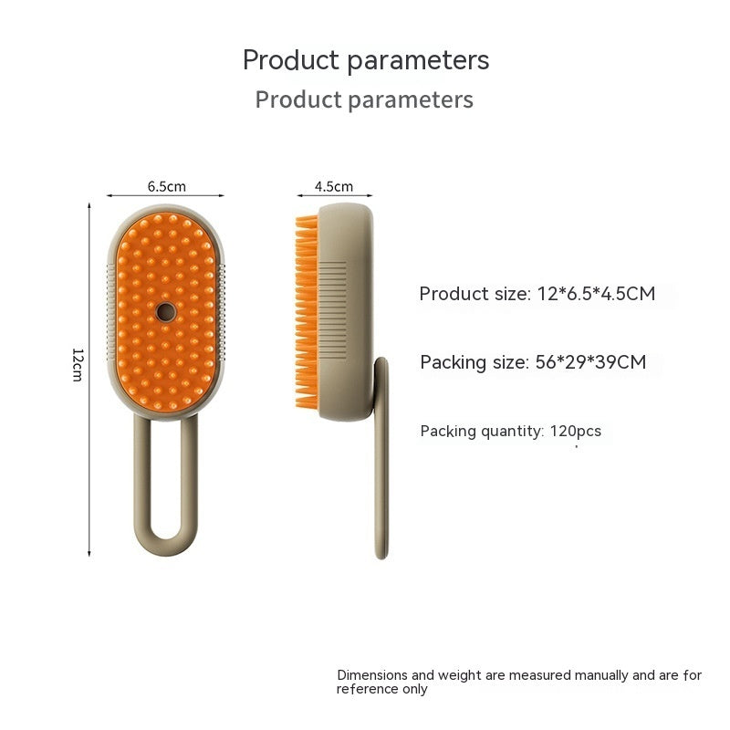 3-in-1 Steam Pet Brush – Removes Loose Hair Instantly
